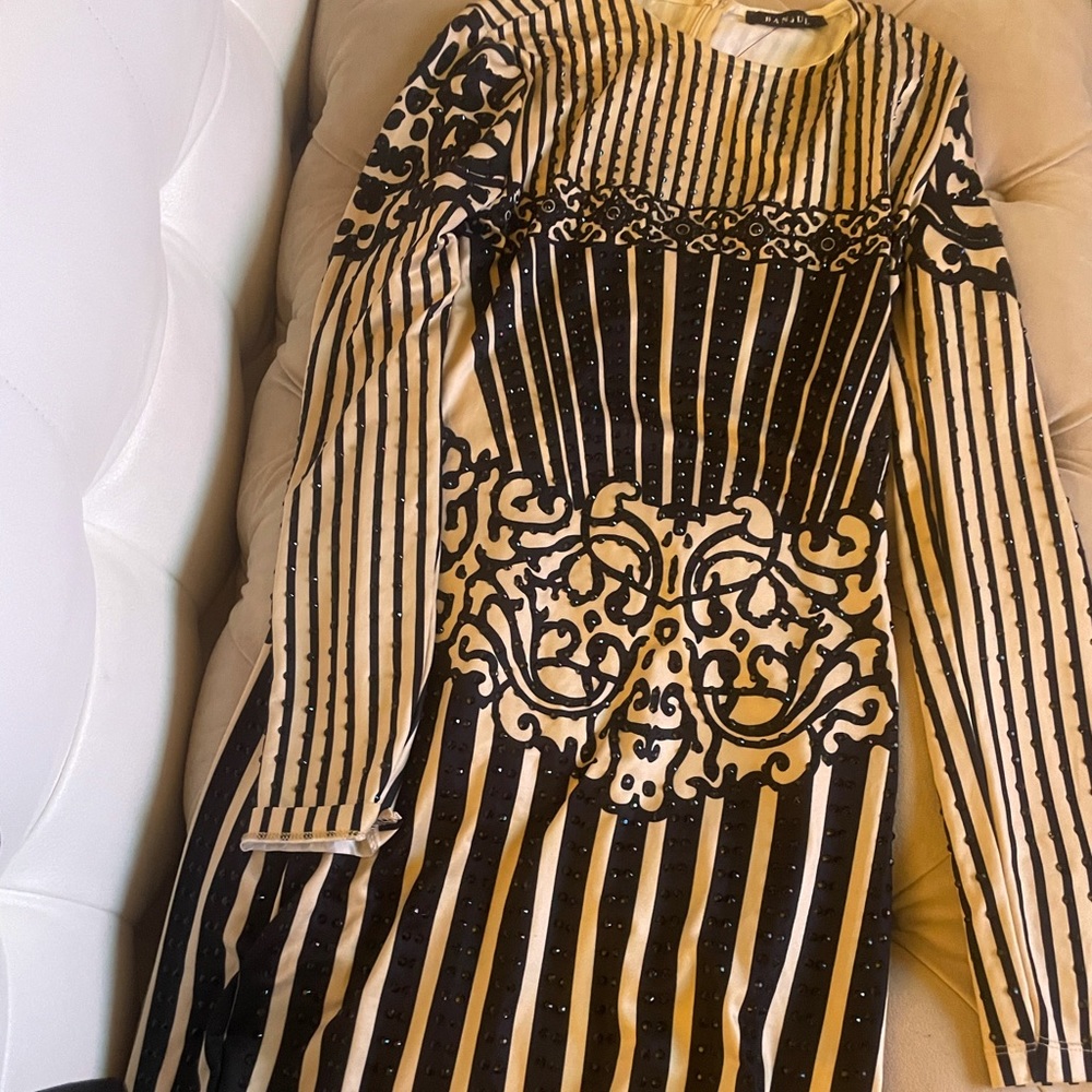 Nude black detail medium Banjul dress